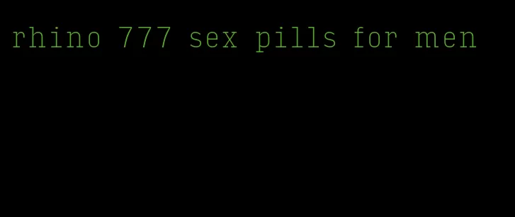 rhino 777 sex pills for men