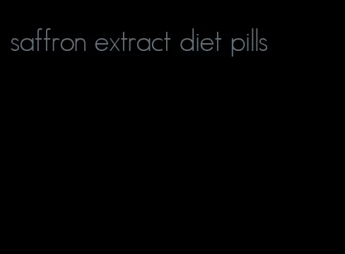 saffron extract diet pills