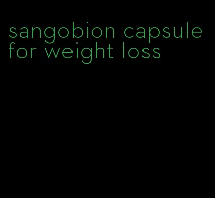 sangobion capsule for weight loss