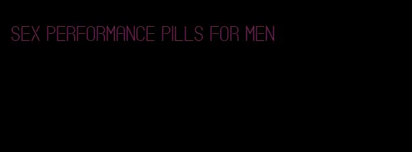 sex performance pills for men