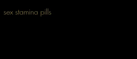 sex stamina pills