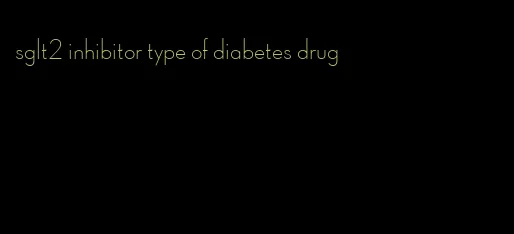 sglt2 inhibitor type of diabetes drug