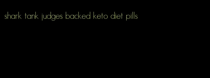 shark tank judges backed keto diet pills