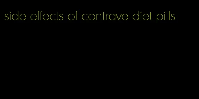 side effects of contrave diet pills