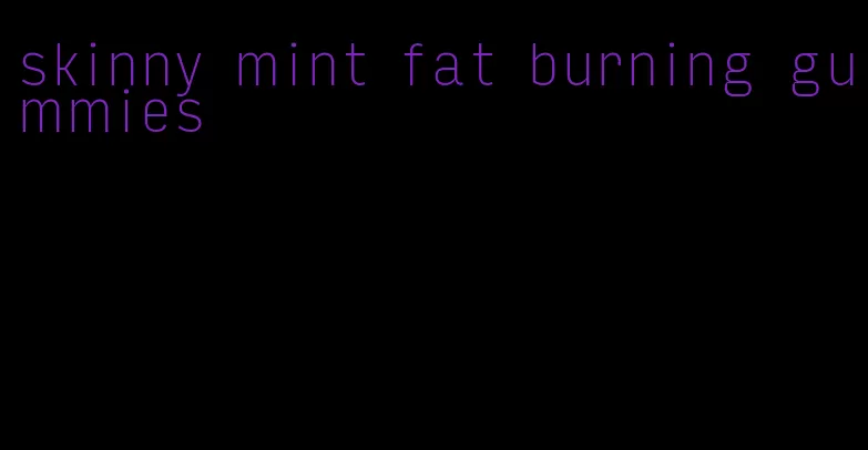 skinny mint fat burning gummies