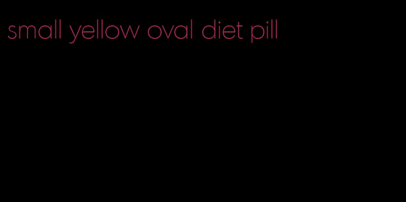 small yellow oval diet pill