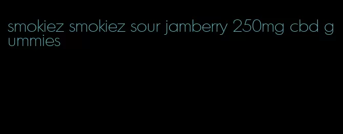 smokiez smokiez sour jamberry 250mg cbd gummies