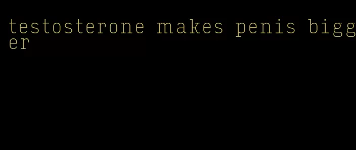 testosterone makes penis bigger