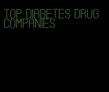 top diabetes drug companies