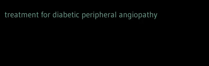 treatment for diabetic peripheral angiopathy