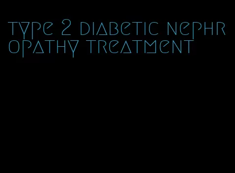 type 2 diabetic nephropathy treatment