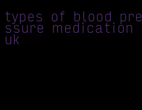 types of blood pressure medication uk