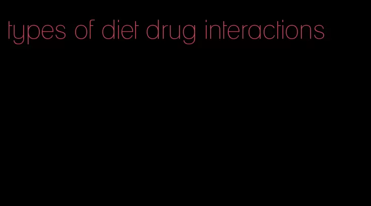 types of diet drug interactions