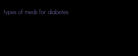 types of meds for diabetes