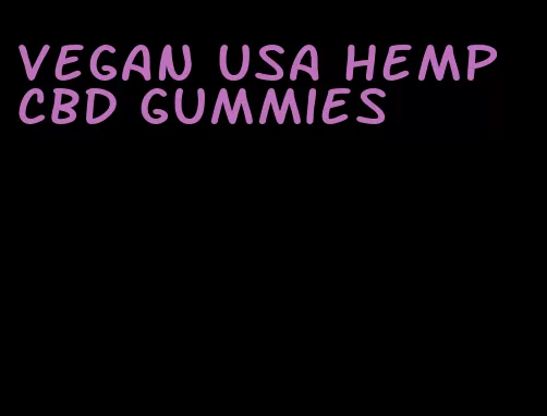 vegan usa hemp cbd gummies