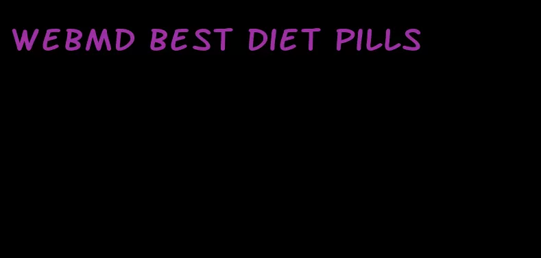 webmd best diet pills