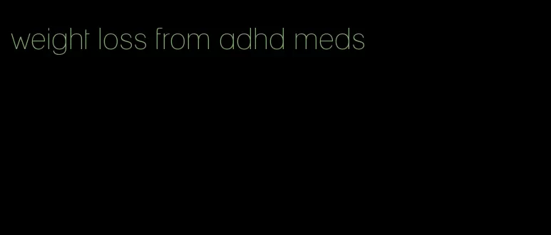 weight loss from adhd meds