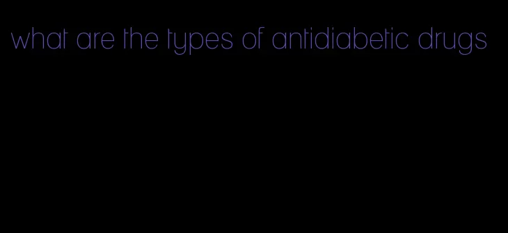 what are the types of antidiabetic drugs