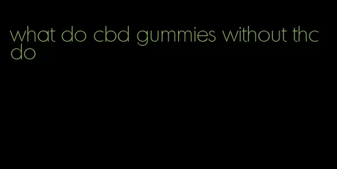 what do cbd gummies without thc do