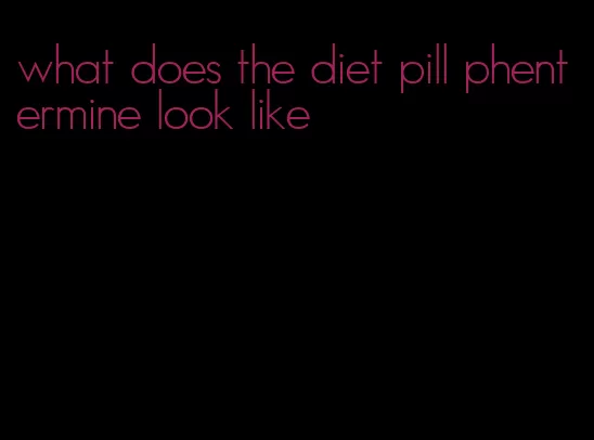 what does the diet pill phentermine look like