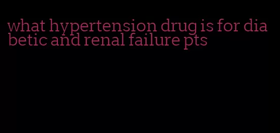 what hypertension drug is for diabetic and renal failure pts