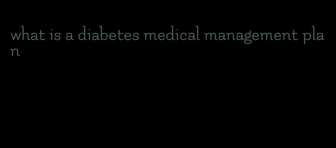 what is a diabetes medical management plan