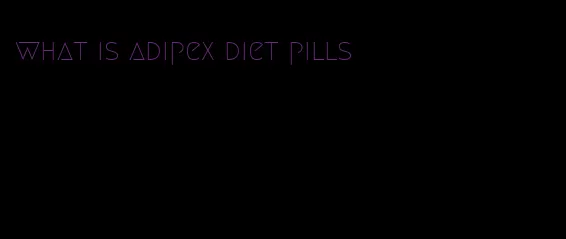 what is adipex diet pills