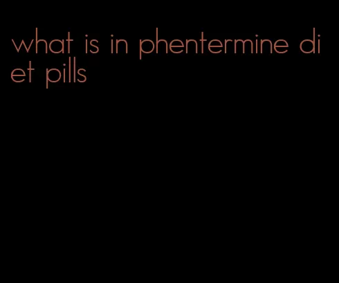 what is in phentermine diet pills