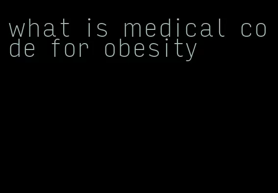 what is medical code for obesity