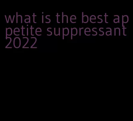 what is the best appetite suppressant 2022