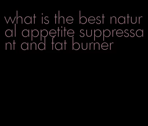 what is the best natural appetite suppressant and fat burner