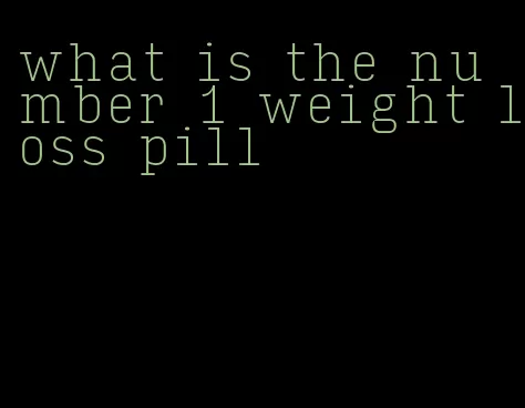 what is the number 1 weight loss pill