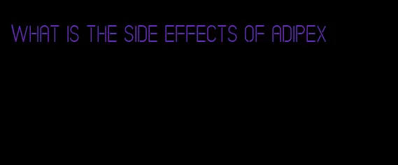 what is the side effects of adipex