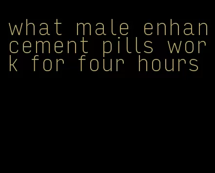 what male enhancement pills work for four hours