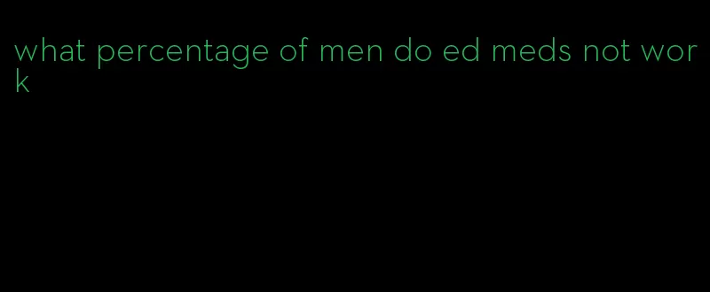 what percentage of men do ed meds not work