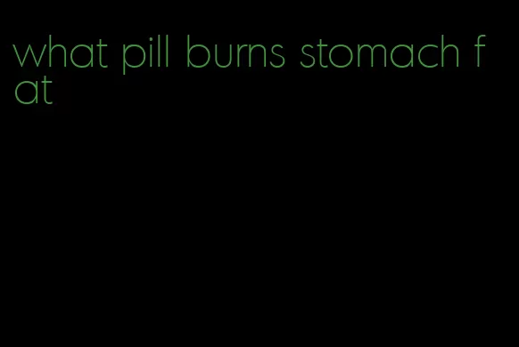 what pill burns stomach fat