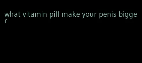 what vitamin pill make your penis bigger