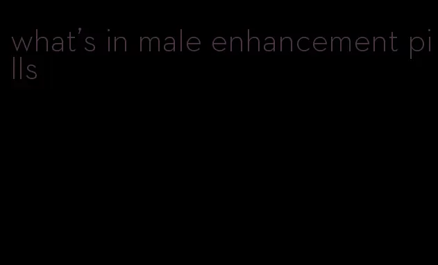 what's in male enhancement pills