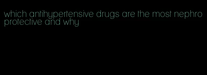 which antihypertensive drugs are the most nephroprotective and why