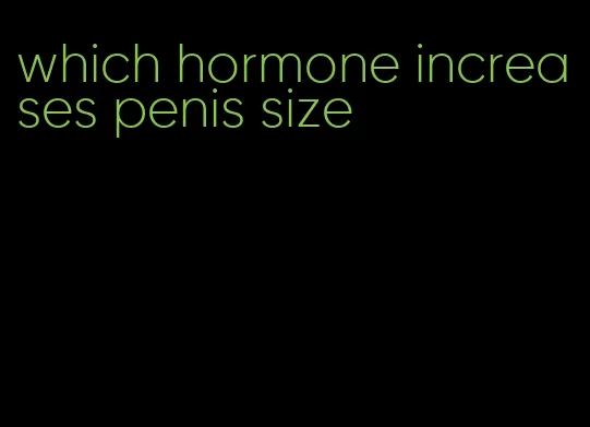 which hormone increases penis size