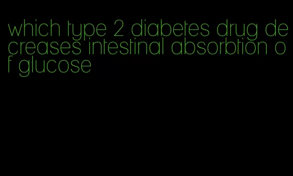 which type 2 diabetes drug decreases intestinal absorbtion of glucose