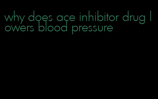 why does ace inhibitor drug lowers blood pressure