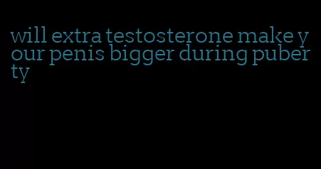 will extra testosterone make your penis bigger during puberty