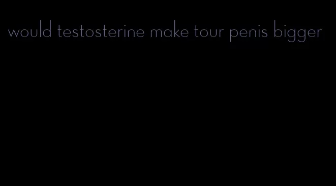 would testosterine make tour penis bigger