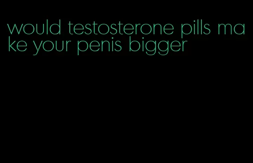 would testosterone pills make your penis bigger