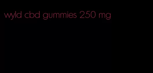 wyld cbd gummies 250 mg