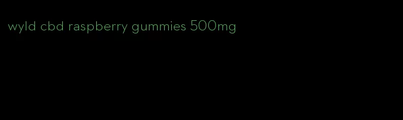 wyld cbd raspberry gummies 500mg